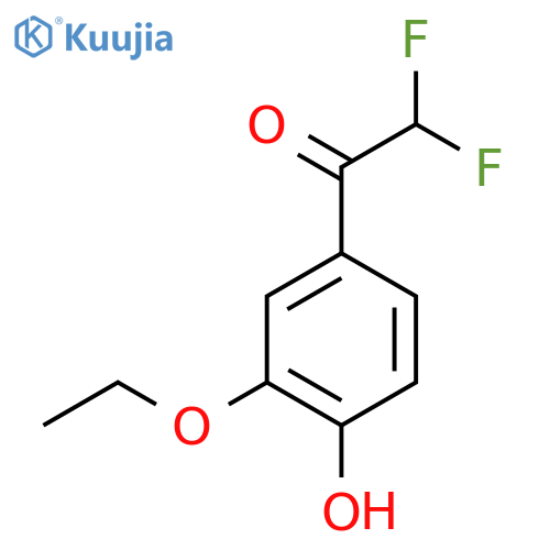 1-(3-Ethoxy-4-hydroxyphenyl)-2,2-difluoroethan-1-one structure