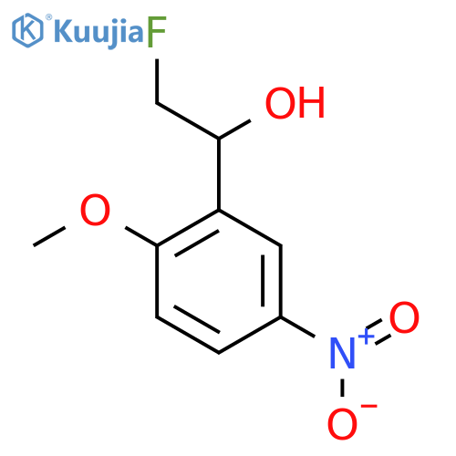 2-fluoro-1-(2-methoxy-5-nitrophenyl)ethan-1-ol structure