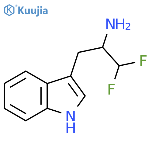 1,1-difluoro-3-(1H-indol-3-yl)propan-2-amine structure