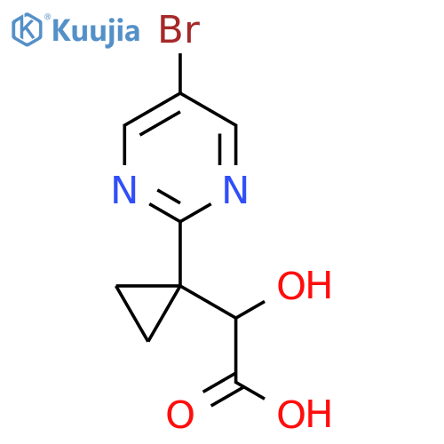 2-[1-(5-Bromopyrimidin-2-yl)cyclopropyl]-2-hydroxyacetic acid structure