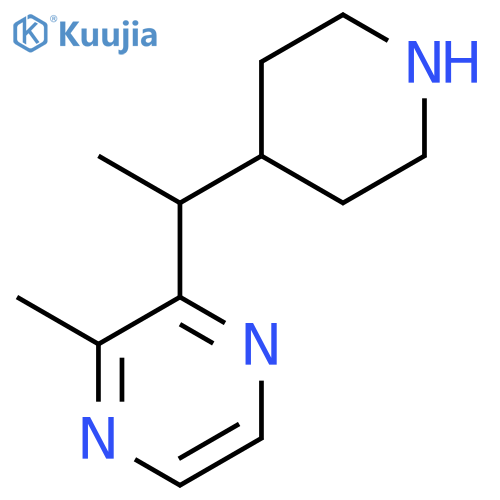 2-methyl-3-1-(piperidin-4-yl)ethylpyrazine structure