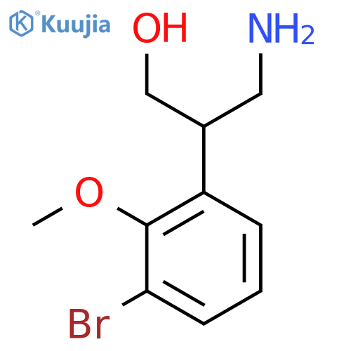 3-amino-2-(3-bromo-2-methoxyphenyl)propan-1-ol structure