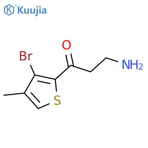 3-amino-1-(3-bromo-4-methylthiophen-2-yl)propan-1-one structure