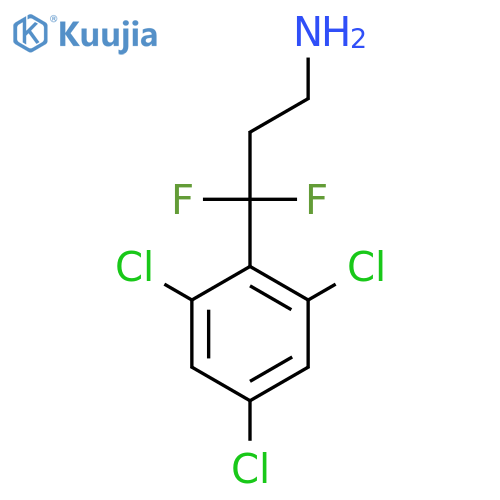 3,3-Difluoro-3-(2,4,6-trichlorophenyl)propan-1-amine structure