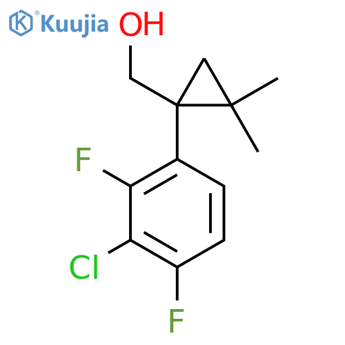 1-(3-chloro-2,4-difluorophenyl)-2,2-dimethylcyclopropylmethanol structure
