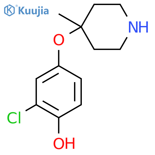 2-chloro-4-(4-methylpiperidin-4-yl)oxyphenol structure