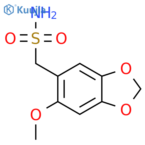 (6-methoxy-1,3-dioxaindan-5-yl)methanesulfonamide structure