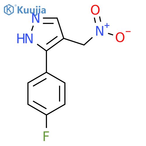 3-(4-fluorophenyl)-4-(nitromethyl)-1H-pyrazole structure