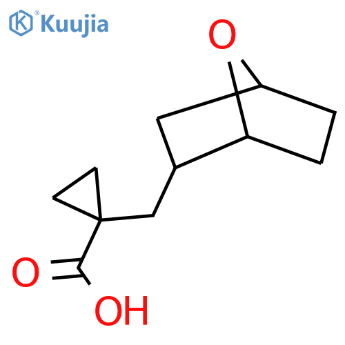 1-({7-oxabicyclo2.2.1heptan-2-yl}methyl)cyclopropane-1-carboxylic acid structure