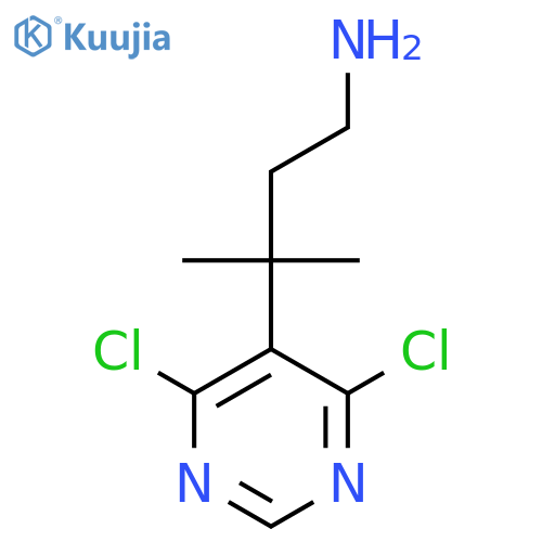 3-(4,6-dichloropyrimidin-5-yl)-3-methylbutan-1-amine structure