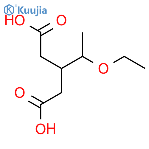 3-(1-ethoxyethyl)pentanedioic acid structure