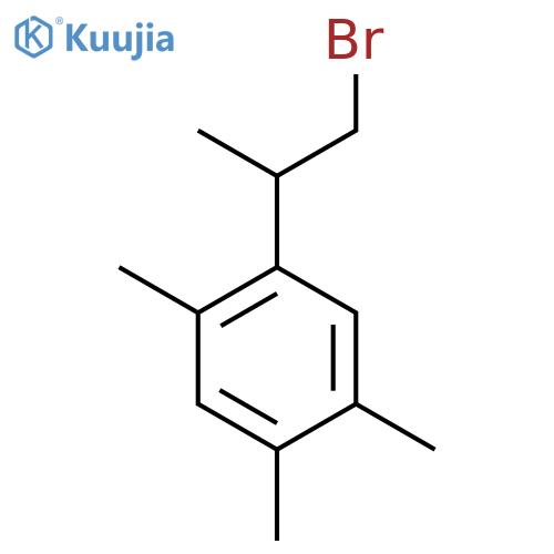 1-(1-bromopropan-2-yl)-2,4,5-trimethylbenzene structure