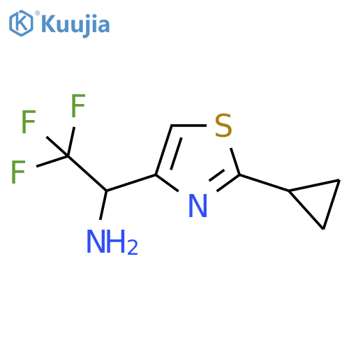 1-(2-cyclopropyl-1,3-thiazol-4-yl)-2,2,2-trifluoroethan-1-amine structure