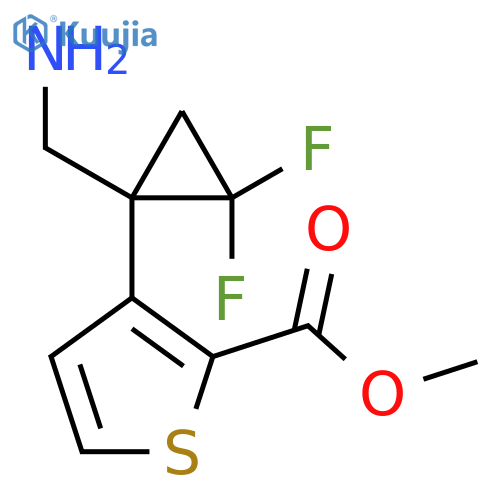 methyl 3-1-(aminomethyl)-2,2-difluorocyclopropylthiophene-2-carboxylate structure