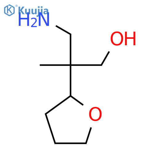3-amino-2-methyl-2-(oxolan-2-yl)propan-1-ol structure