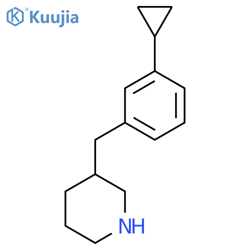 3-(3-cyclopropylphenyl)methylpiperidine structure