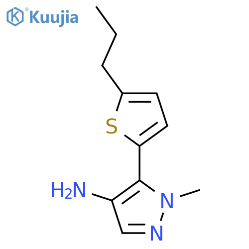 1-methyl-5-(5-propylthiophen-2-yl)-1H-pyrazol-4-amine structure