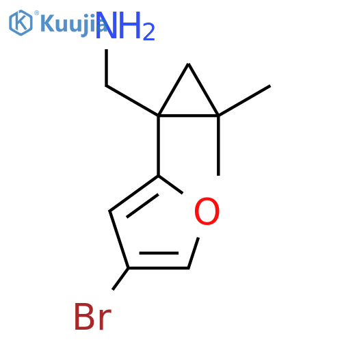 1-(4-bromofuran-2-yl)-2,2-dimethylcyclopropylmethanamine structure