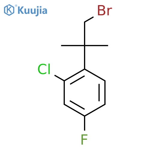 1-(1-bromo-2-methylpropan-2-yl)-2-chloro-4-fluorobenzene structure