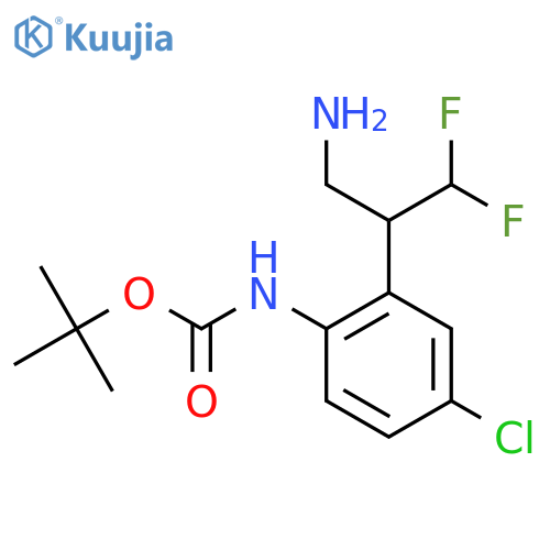 tert-butyl N-2-(3-amino-1,1-difluoropropan-2-yl)-4-chlorophenylcarbamate structure