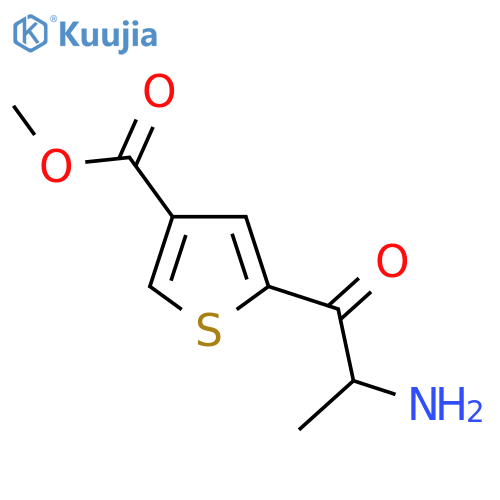 methyl 5-(2-aminopropanoyl)thiophene-3-carboxylate structure