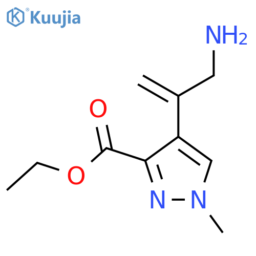 ethyl 4-(3-aminoprop-1-en-2-yl)-1-methyl-1H-pyrazole-3-carboxylate structure
