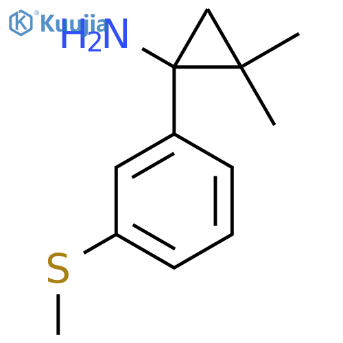 2,2-dimethyl-1-3-(methylsulfanyl)phenylcyclopropan-1-amine structure