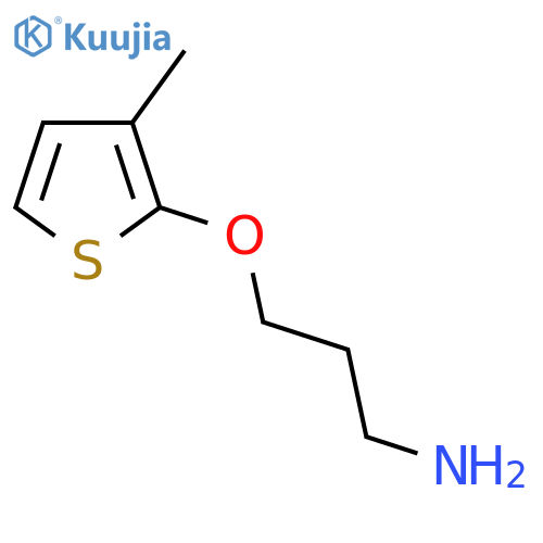 3-(3-methylthiophen-2-yl)oxypropan-1-amine structure