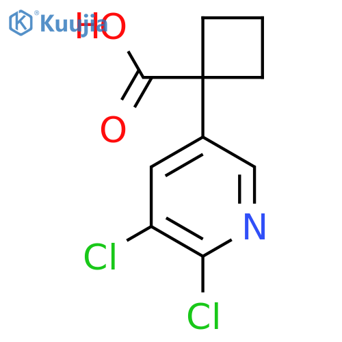 1-(5,6-dichloropyridin-3-yl)cyclobutane-1-carboxylic acid structure