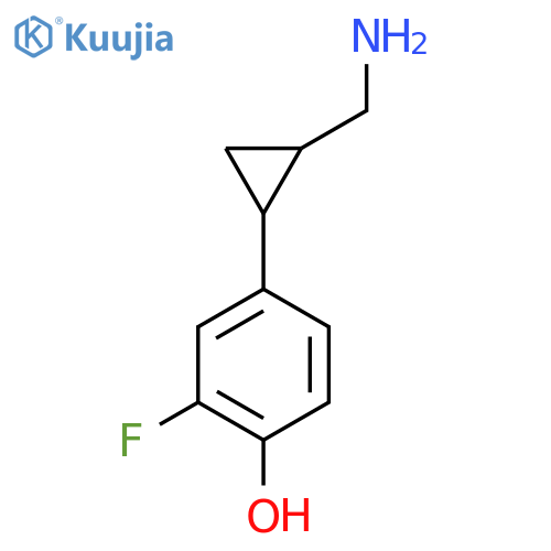 4-2-(aminomethyl)cyclopropyl-2-fluorophenol structure