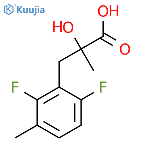 3-(2,6-difluoro-3-methylphenyl)-2-hydroxy-2-methylpropanoic acid structure