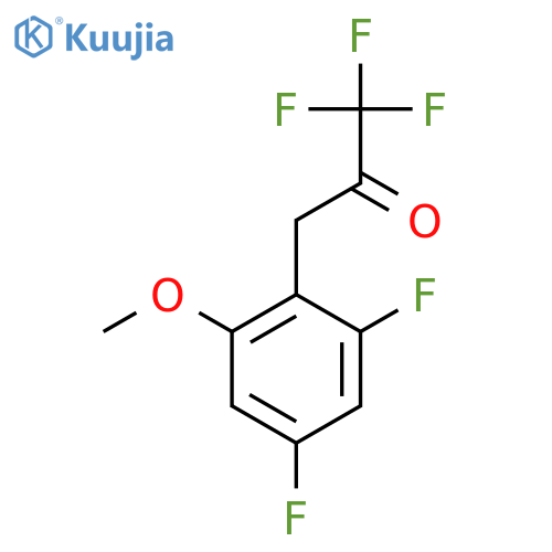 3-(2,4-difluoro-6-methoxyphenyl)-1,1,1-trifluoropropan-2-one structure