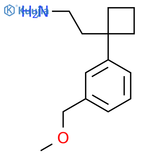 2-{1-3-(methoxymethyl)phenylcyclobutyl}ethan-1-amine structure