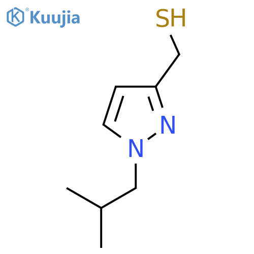 1-(2-methylpropyl)-1H-pyrazol-3-ylmethanethiol structure