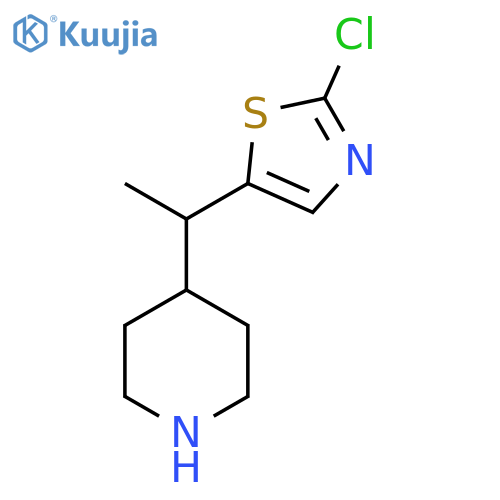 4-1-(2-chloro-1,3-thiazol-5-yl)ethylpiperidine structure