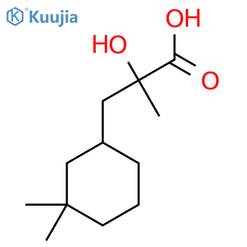 3-(3,3-dimethylcyclohexyl)-2-hydroxy-2-methylpropanoic acid structure