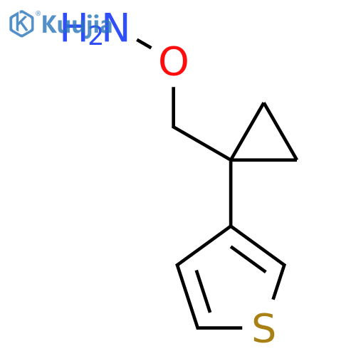 O-{1-(thiophen-3-yl)cyclopropylmethyl}hydroxylamine structure