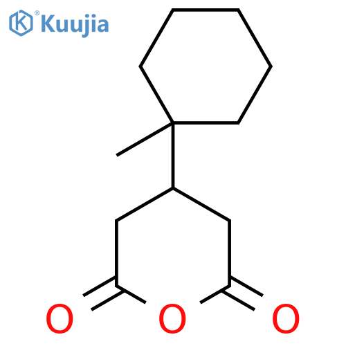 4-(1-methylcyclohexyl)oxane-2,6-dione structure