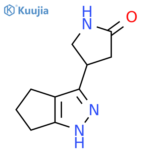 4-{1H,4H,5H,6H-cyclopentacpyrazol-3-yl}pyrrolidin-2-one structure