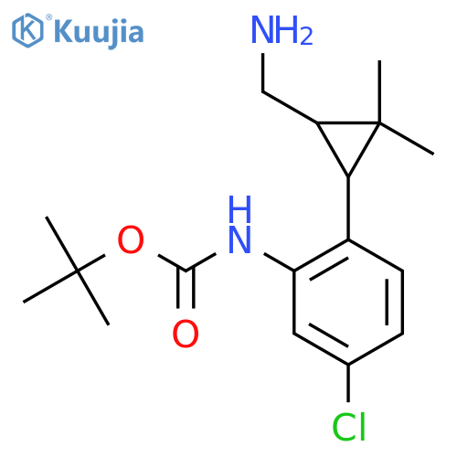 tert-butyl N-{2-3-(aminomethyl)-2,2-dimethylcyclopropyl-5-chlorophenyl}carbamate structure