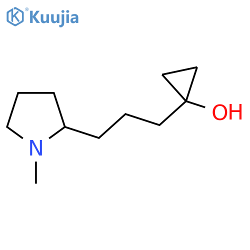 1-3-(1-methylpyrrolidin-2-yl)propylcyclopropan-1-ol structure