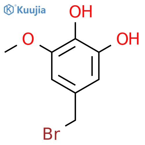 5-(bromomethyl)-3-methoxybenzene-1,2-diol structure