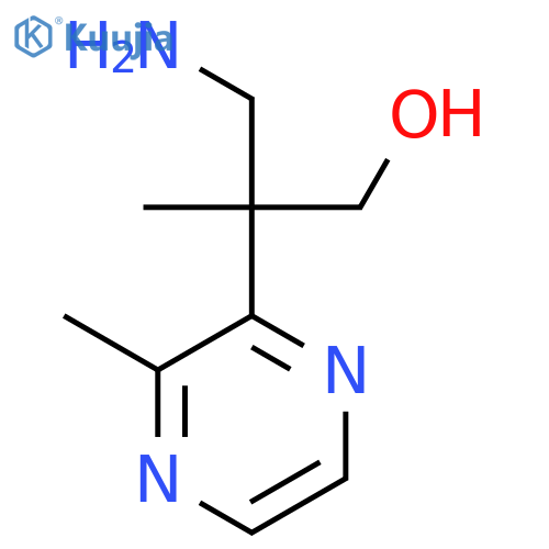 3-amino-2-methyl-2-(3-methylpyrazin-2-yl)propan-1-ol structure