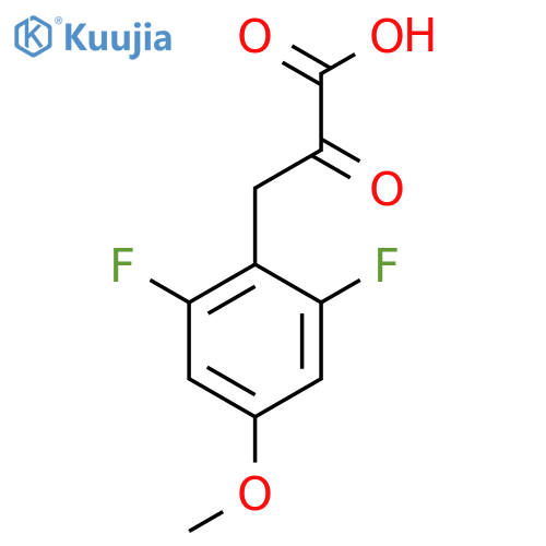 3-(2,6-difluoro-4-methoxyphenyl)-2-oxopropanoic acid structure