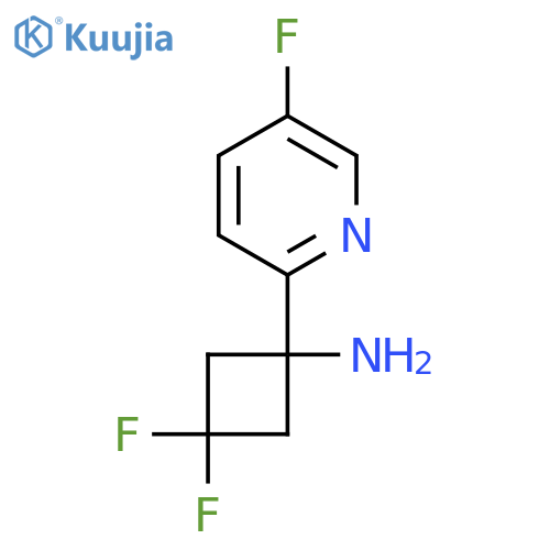 3,3-difluoro-1-(5-fluoropyridin-2-yl)cyclobutan-1-amine structure