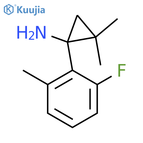 1-(2-fluoro-6-methylphenyl)-2,2-dimethylcyclopropan-1-amine structure