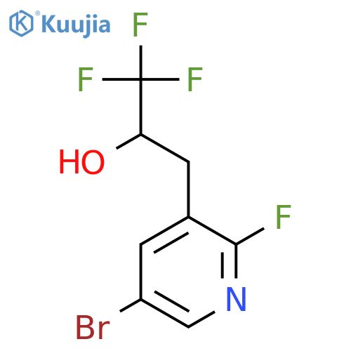 3-(5-bromo-2-fluoropyridin-3-yl)-1,1,1-trifluoropropan-2-ol structure
