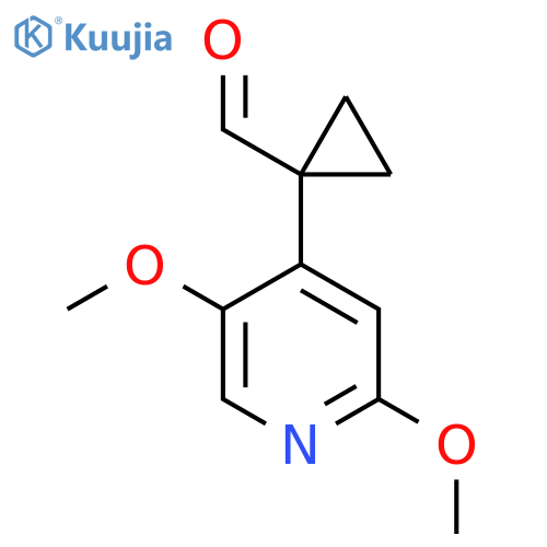 1-(2,5-dimethoxypyridin-4-yl)cyclopropane-1-carbaldehyde structure