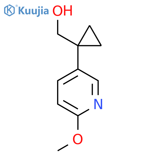 1-(6-methoxypyridin-3-yl)cyclopropylmethanol structure
