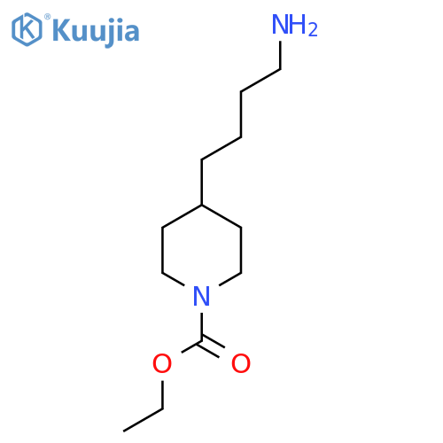 ethyl 4-(4-aminobutyl)piperidine-1-carboxylate structure